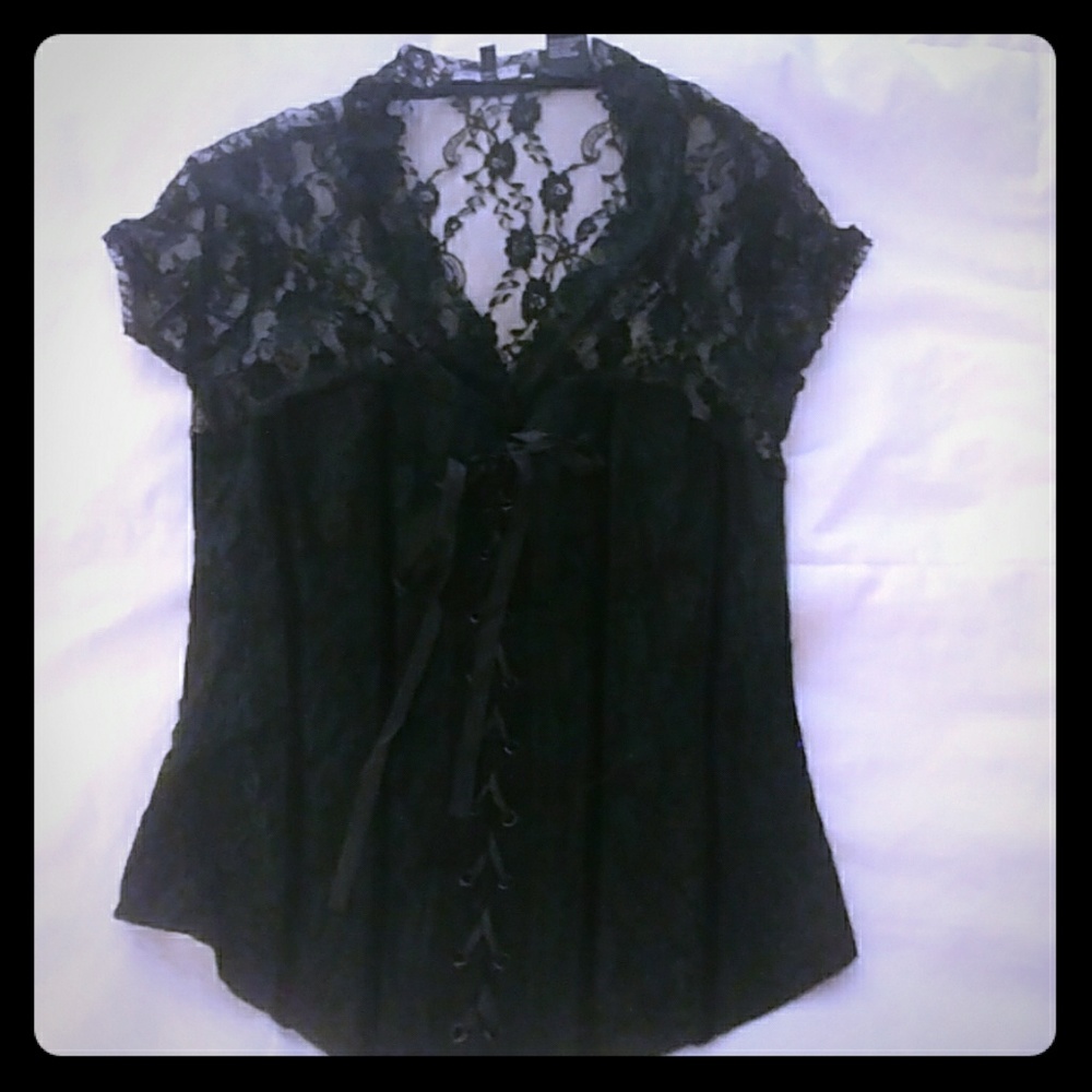 Black lace top